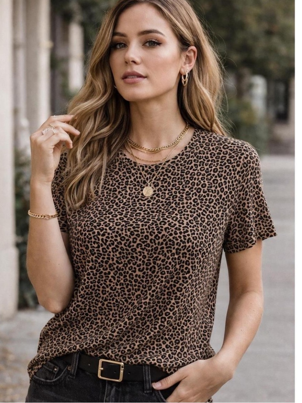 Old Navy Luxe Leopard-Print Short Sleeve Tee!